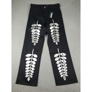 Pleasures Jeans Mens Size 34x32 Black Wretch Work Trousers Pants Straight Leg